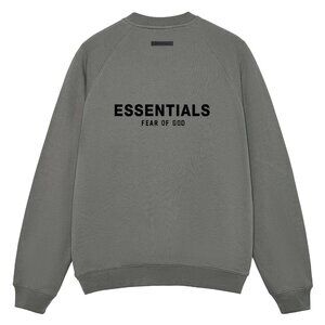 Fear of God Essentials Silicone Letter Crew Neck Pullover Sweatshirt